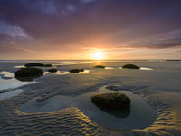 Getijdenwerking op het strand. © Bart Heirweg