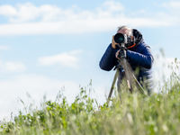 En action lors d'un voyage photo STARLING