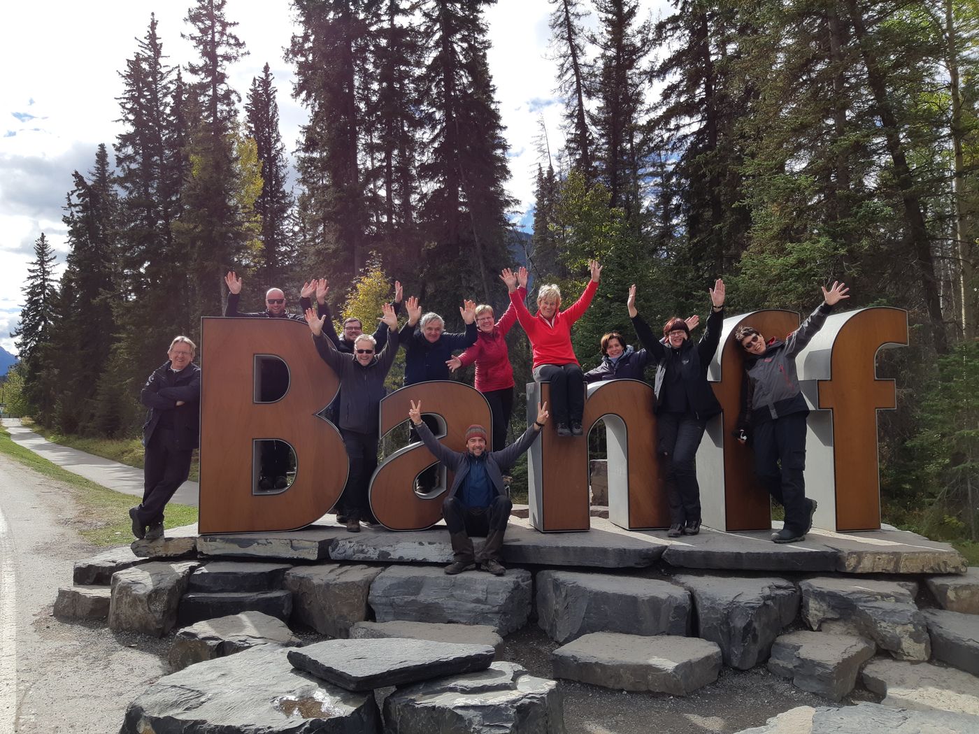 Christel V.M. samen met de ganse groep in Canada! © Jeffrey Van Daele