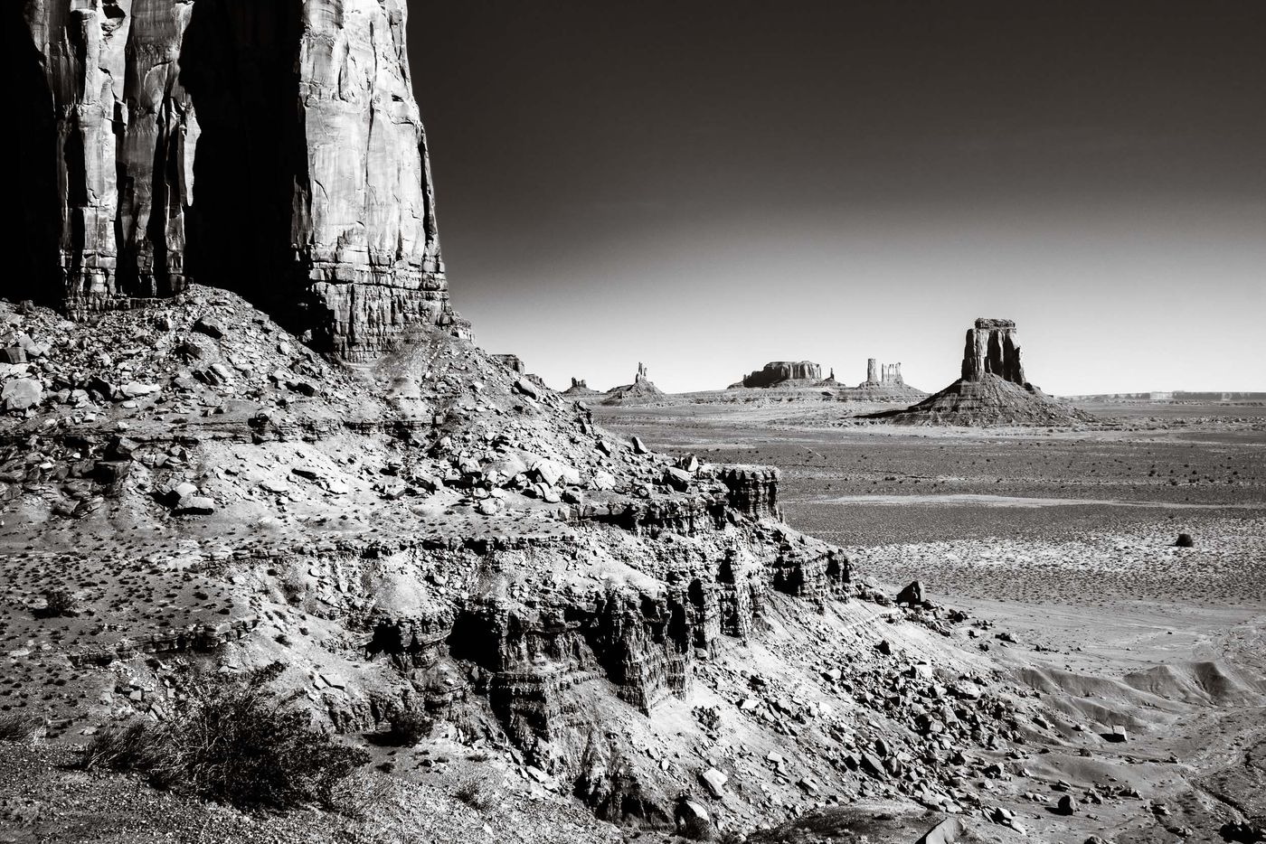 Monument Valley, in gedachten hoor je de paarden galloperen. © Jeffrey Van Daele