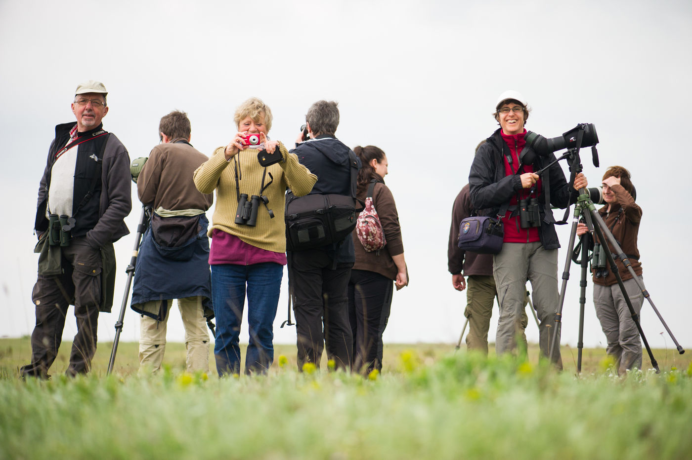 Foto's maken van elkaar is leuk. © Billy Herman