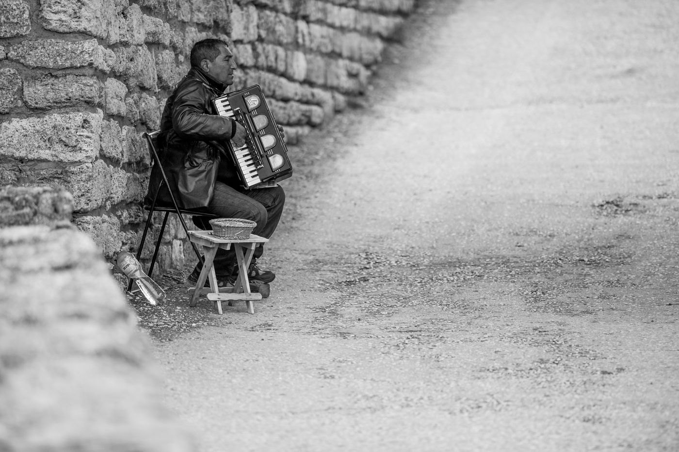 Een accordeonspeler. © Billy Herman