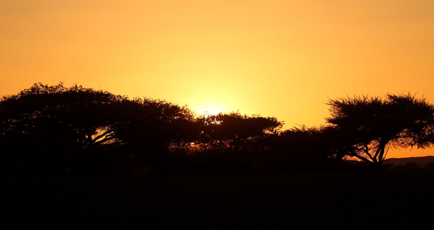 Coucher de soleil sur le désert du Néguev...