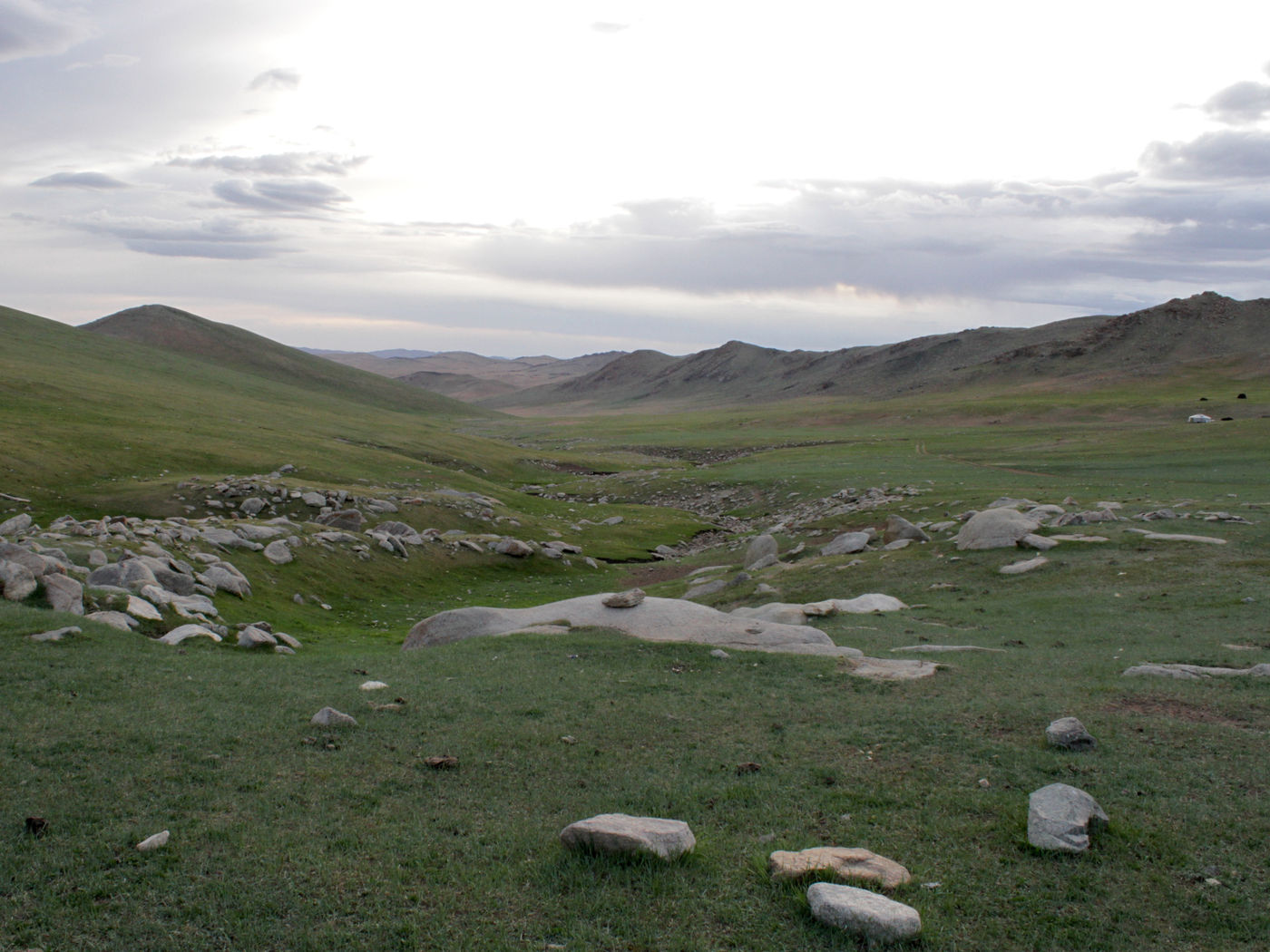 Stones indicate an old riverbed. © Geert Beckers