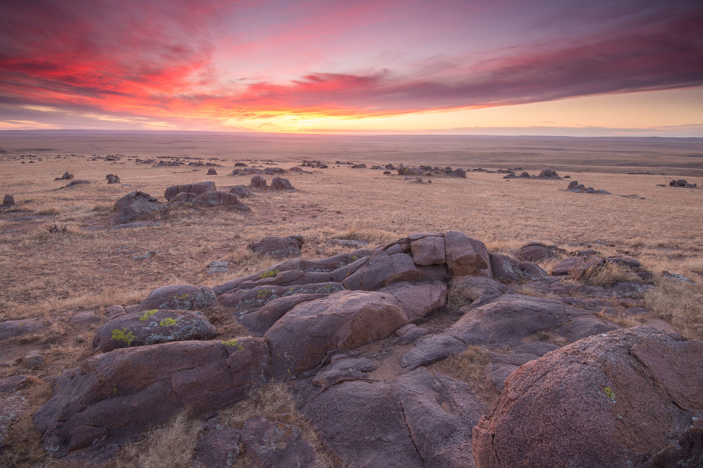 Lever de soleil dans la steppe © Billy Herman