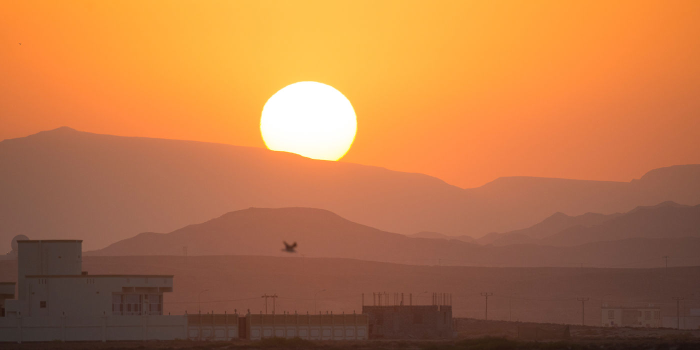 Sfeerbeeld van de ondergaande zon. © Benny Cottele