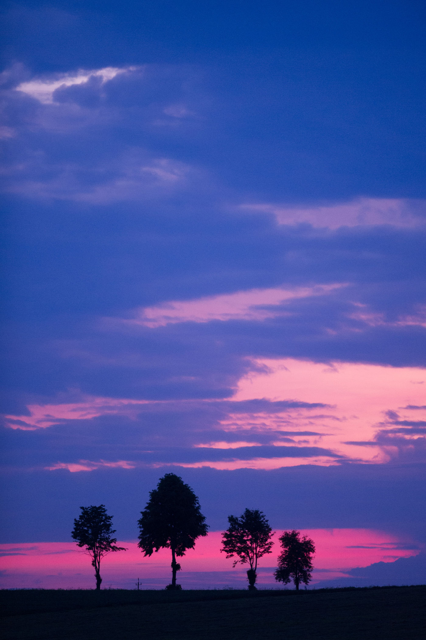 Coucher de soleil sur un paysage polonais