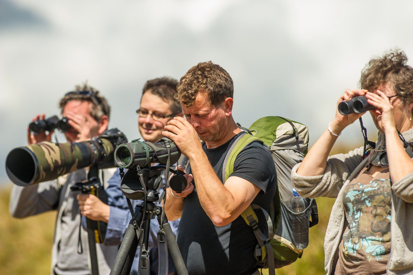 Een mooie waarneming samen bekijken is veel leuker dan alleen natuurlijk. © Billy Herman