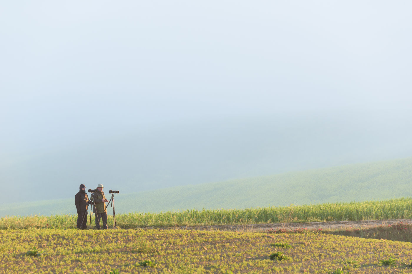 Fotografen in het landschap. © Bart Heirweg