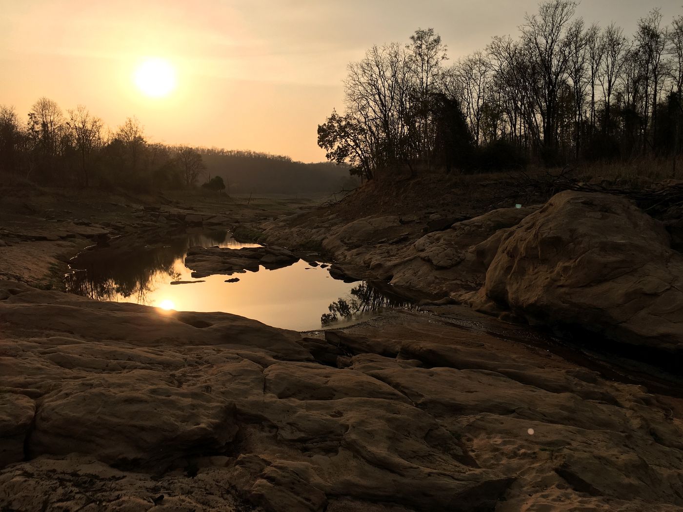 Zonsondergang te Satpura. © Janco van Gelderen