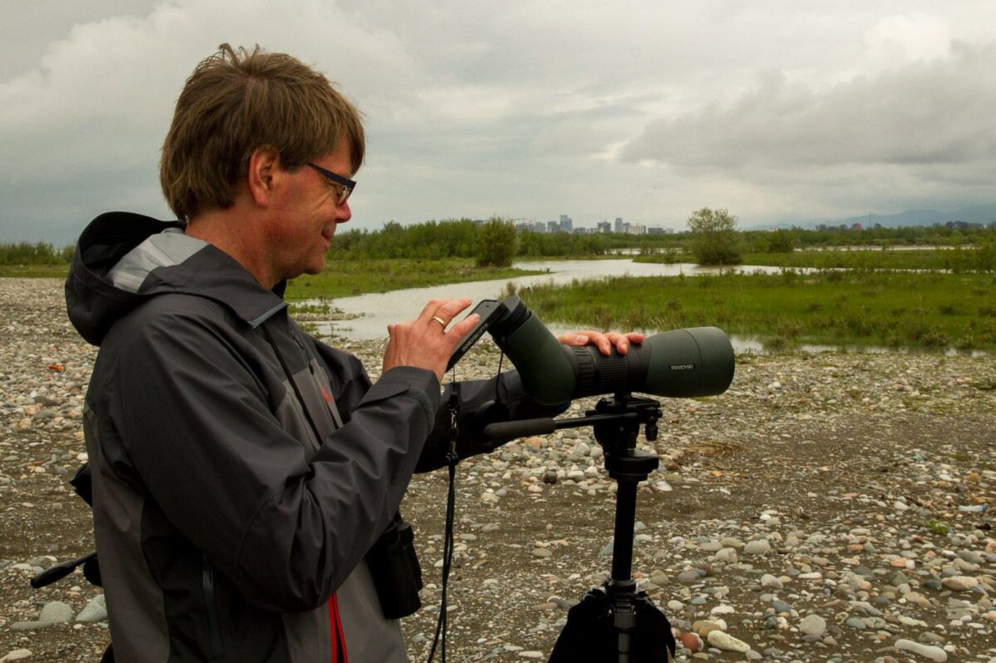 Digiscopie dans le delta du Chorokhi © Johannes Jansen