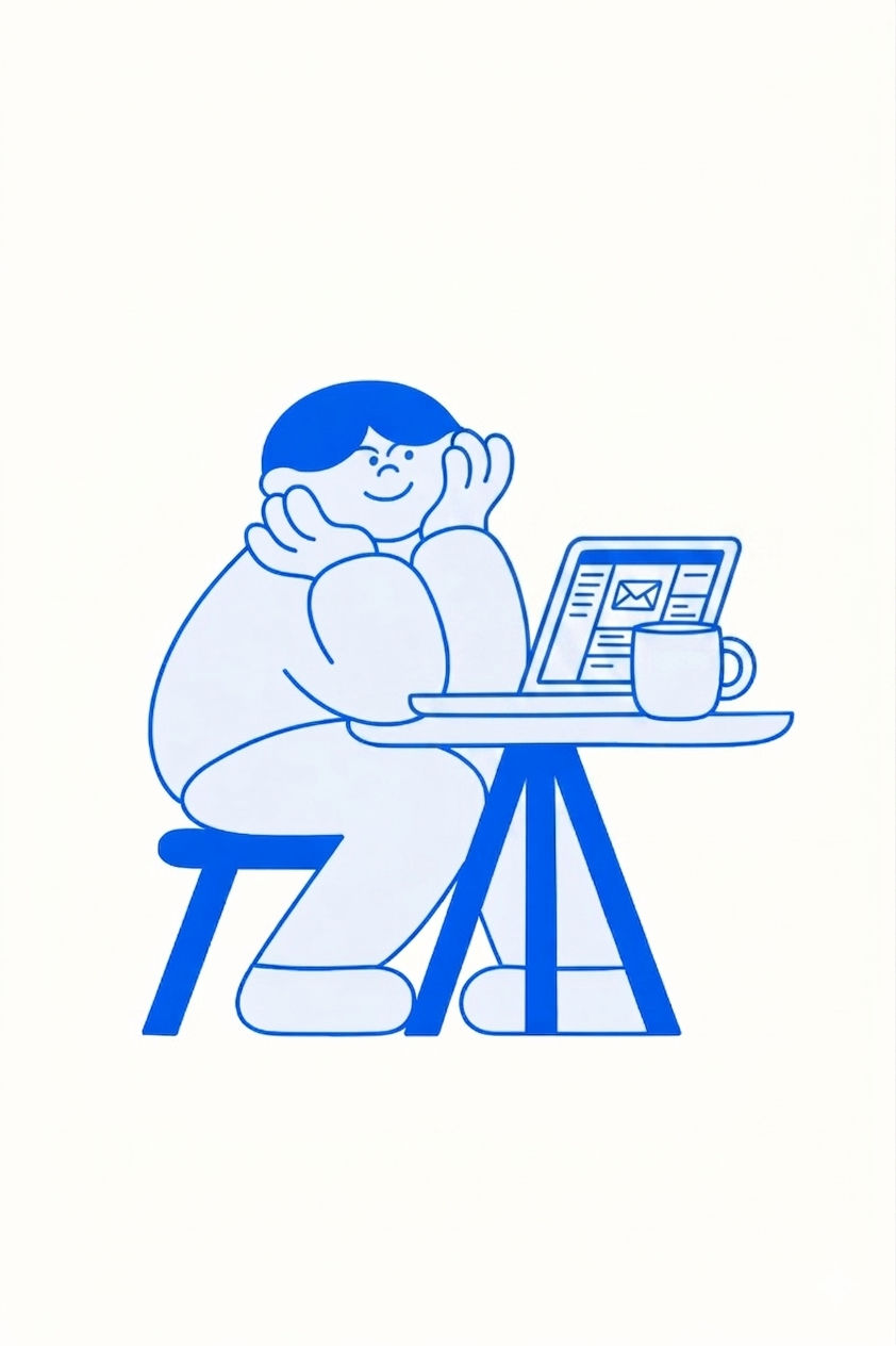 Studying at desk