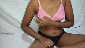 Desi girl Anjali pressing boobs in mood