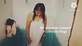 bathing desi mature milf