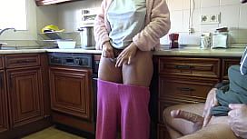 Real Amateur Family Sex In The Kitchen With My Horny Stepbrother