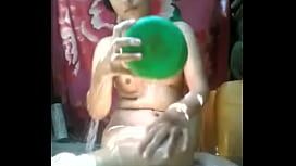 Nude desi girl bathing