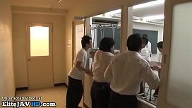 Jav stunning teacher group sex with college students