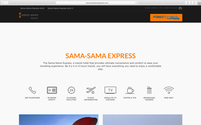 Sama-Sama Express on desktop