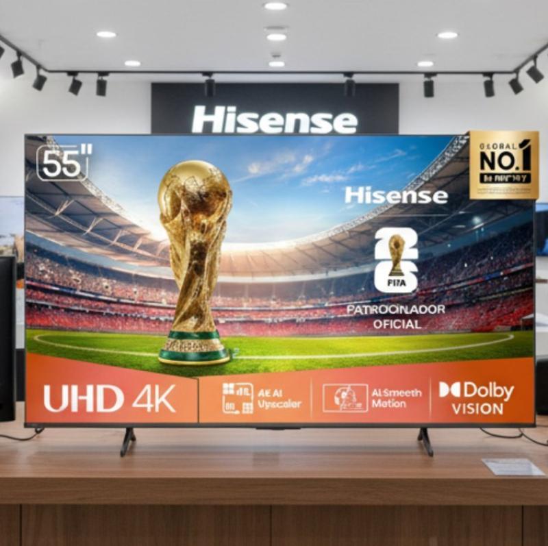 Hisense Smart TV 4K 55 Polegadas 55A6NV com Dolby Vision, HDR10, HLG, Dolby Gaming, Film Maker, DTS Virtual X, Compatibilidade Alexa e Google Home