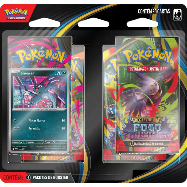 Combo Quad Pokemon ME02 Fogo Fantasma | Marina Presentes