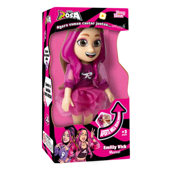 BONECA EMILLY VICK MUSICAL DOS ROSA 1275 | Marina Presentes