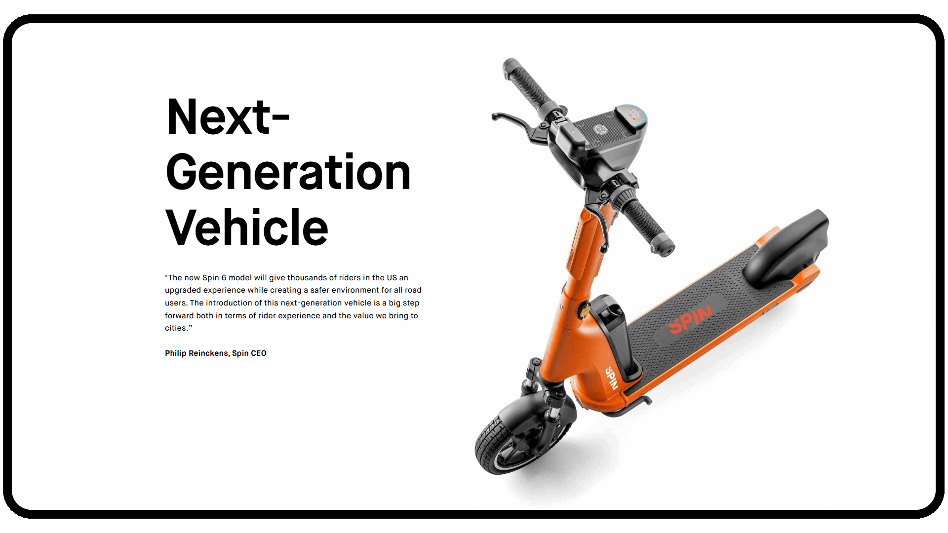 Spin e-scooter