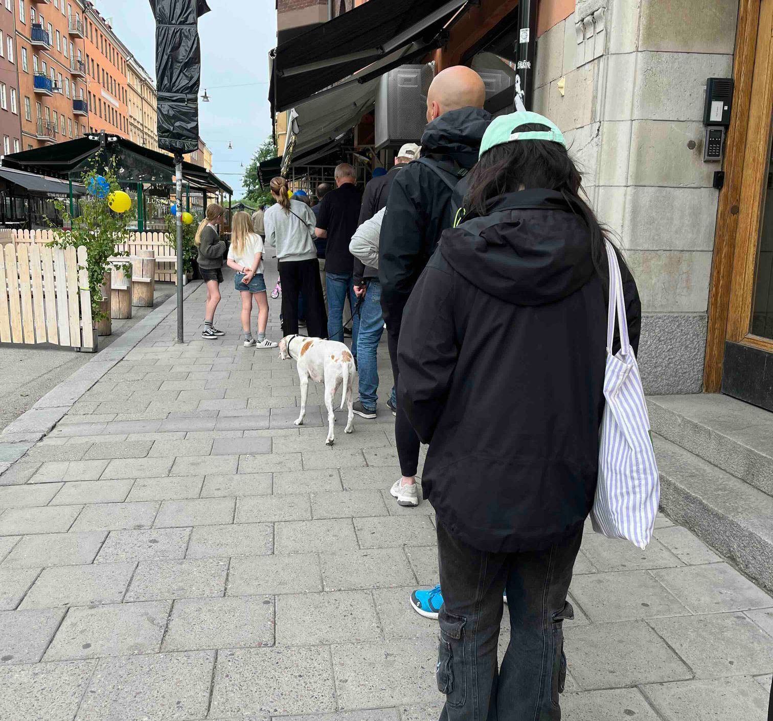 People in line