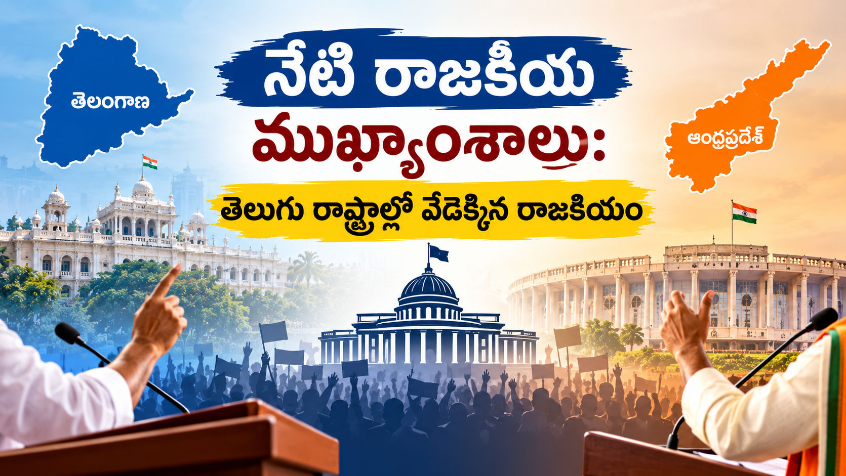 నేటి రాజకీయ ముఖ్యాంశాలు: తెలుగు రాష్ట్రాల్లో వేడెక్కిన రాజకీయం