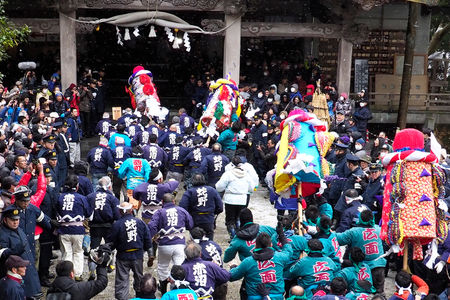 三吉梵天祭の様子を写した写真