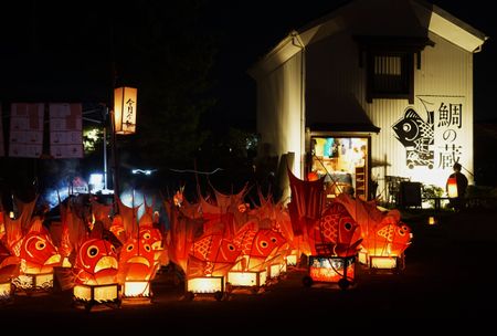 鯛の盆の様子を写した写真