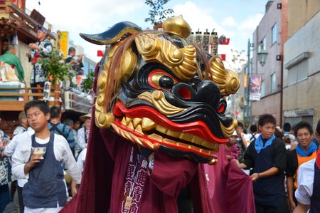 常陸國總社宮例大祭（石岡のおまつり）の様子を写した写真