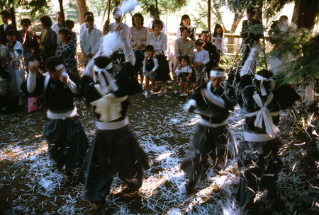 蓮池の太刀踊の様子を写した写真