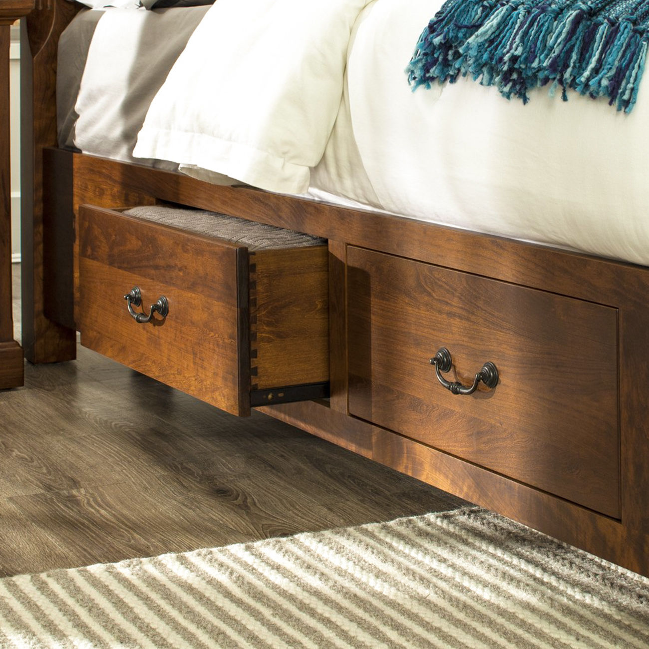 Panel Bed with Side Drawers Detail 148678LONGMEADOW BEDROOM DETAIL hi