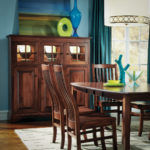 New England Cabinet, Maple Wood & 111 Boston Stain, shown with Prestige Dining Group. mavin chairs Prestige beauty 10