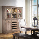 Lexington Buffet with Hutch, Maple Wood & 400 Belair Stain, shown with Alex Dining Group. mavin chairs alex beauty 2