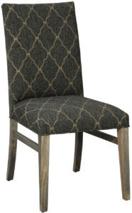 Arlo Side Chair ARL4714 arlo side chair in dark gray and gold patterned fabric isolated on white