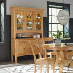 Highland Buffet with Hutch, Rustic Cherry Wood & 100 Natural Stain, shown with Aspen Dining Group. mavin chairs aspen beauty 2