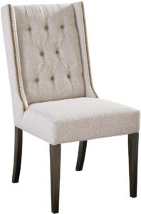 Thea Side Chair THA7714 thea side chair with light fabric isolated on white