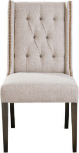 Thea Side Chair THA7714 thea side chair with light fabric isolated on white
