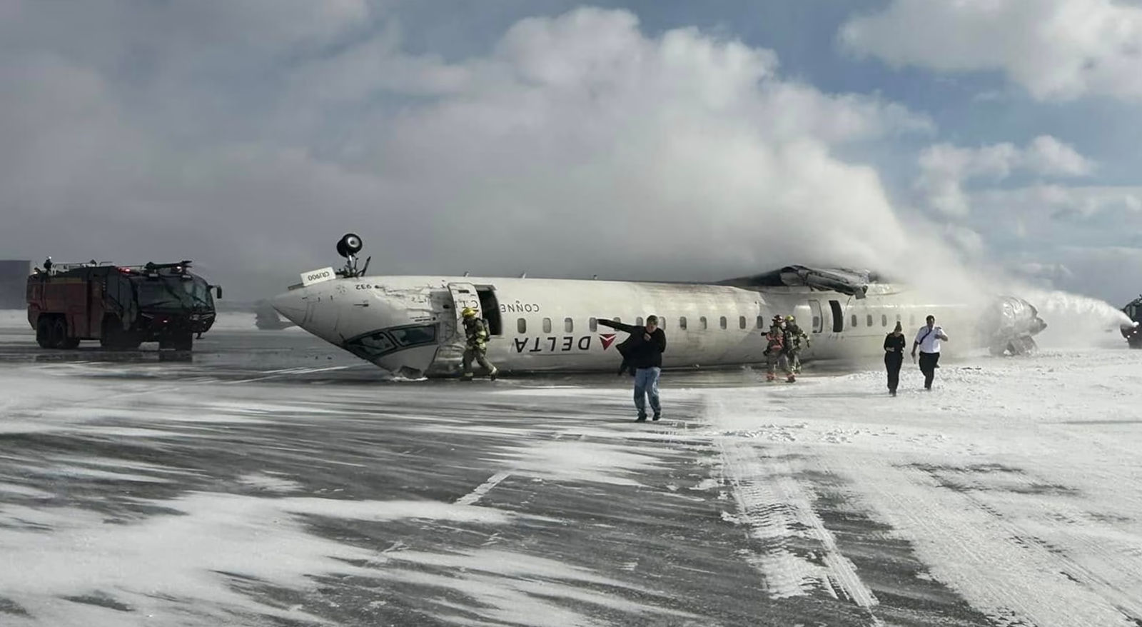 Delta Jet Overturns in Toronto Crash, 17 Injured