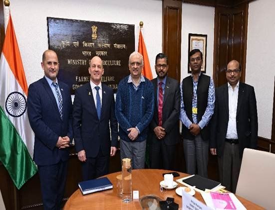 Mr. Reuven Azar, Ambassador of Israel, calls on Dr. Devesh Chaturvedi, Secretary, Ministry of Agriculture and Farmers’ Welfare