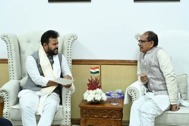 Union Civil Aviation Minister Shri Rammohan Naidu meets Union Agriculture Minister Shri Shivraj Singh Chouhan