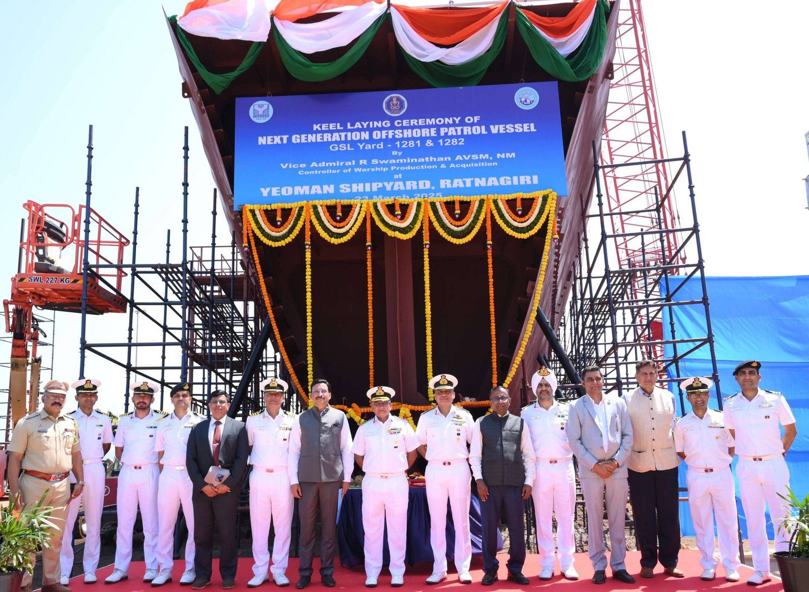 Keel Laying Of Second And Third Next Generation Offshore Patrol Vessels (YARD 1281 AND 1282)