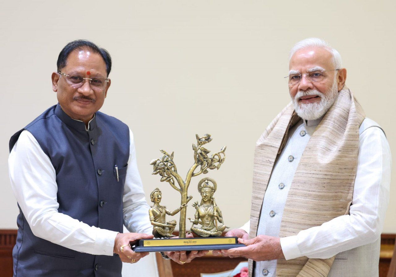 Chief Minister Vishnu Deo Sai Meets Prime Minister Narendra Modi; Detailed Discussion on Chhattisgarh’s Development and ‘Bastar Vision’