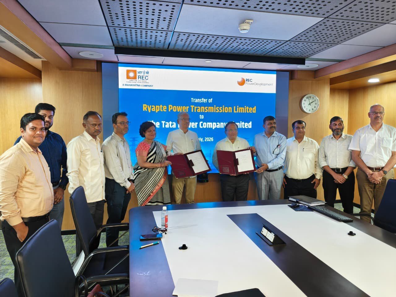 RECPDCL Hands Over Ryapte Power Transmission Limited, a SPV of Inter State Transmission Project, to M/s The Tata Power Company Limited