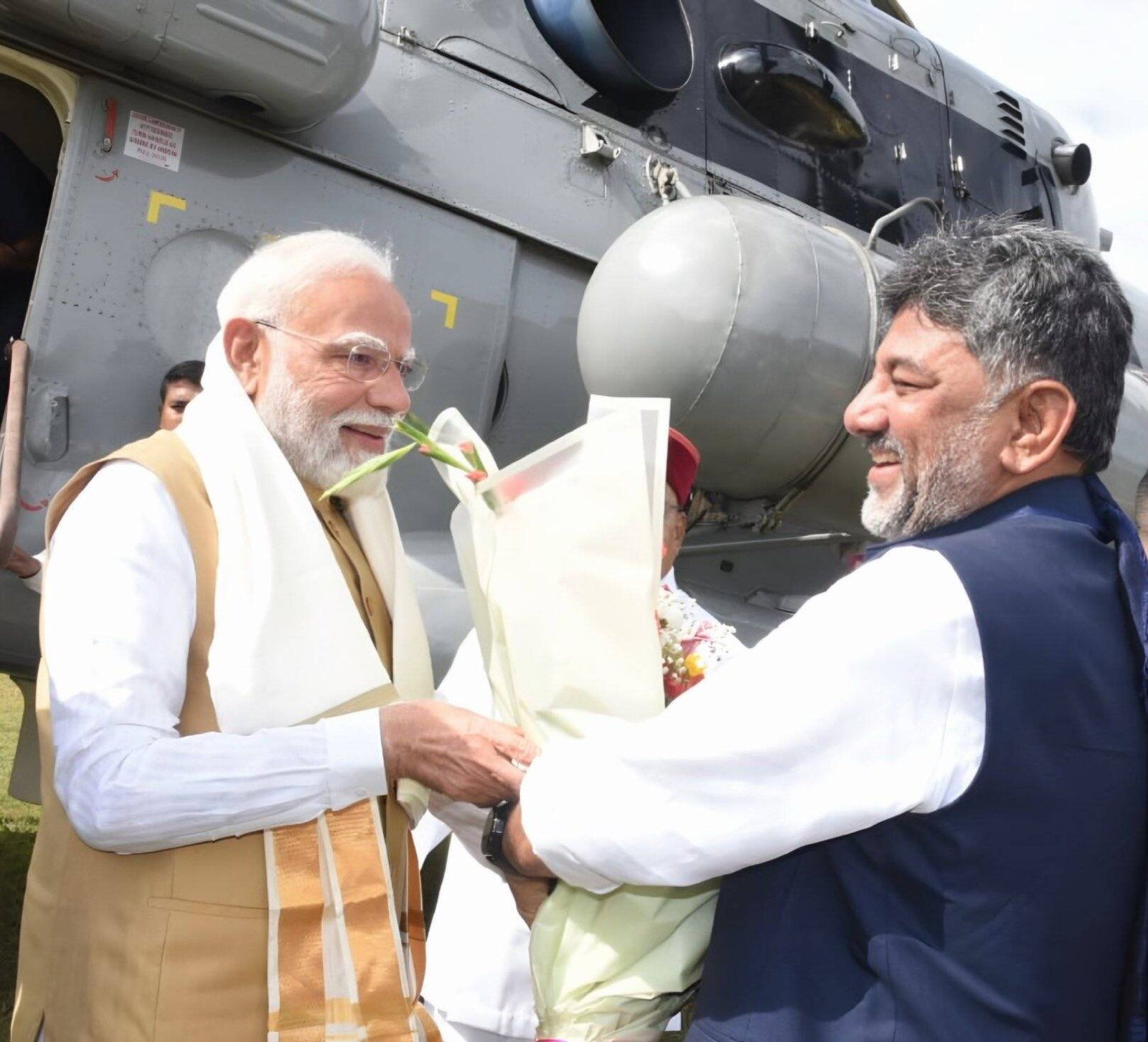 PM Modi Arrives in Mysuru to Inaugurate Viveka Memorial