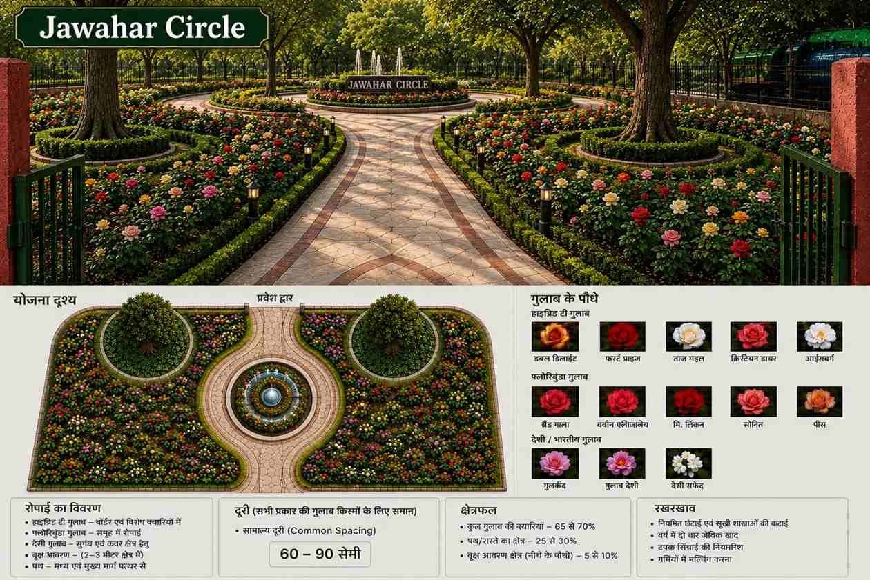Rose Garden, Modern Nursery and Sports Complex to be Developed at Jawahar Circle