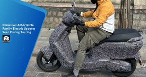 Exclusive: Ather Rizta Family Electric Scooter Seen During Testing