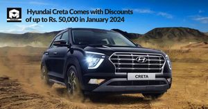 Hyundai Creta Comes with Discounts of up to Rs. 50,000 in January 2024