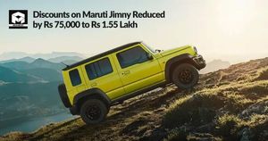 Discounts on Maruti Jimny Reduced by Rs 75,000 to Rs 1.55 Lakh